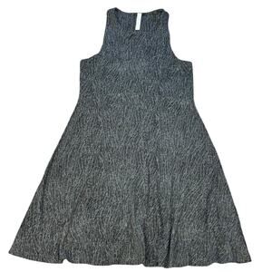 Athleta Santorini Thera Gray Black Abstract Print Dress Size Medium